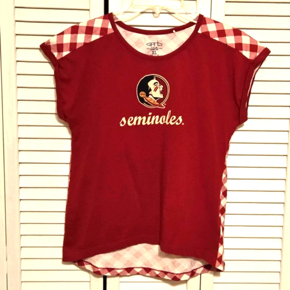 Florida State Seminoles Girls' Red Short Sleeve Top